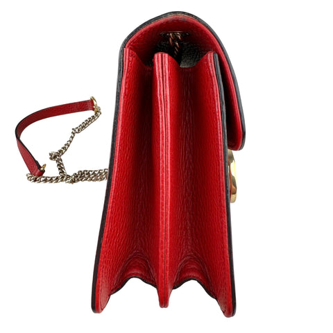 Gucci Small Dollar Interlocking G Crossbody Red