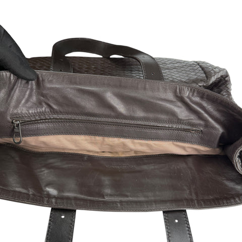 Bottega Veneta  Nappa Intrecciato Belted tote bag Brown