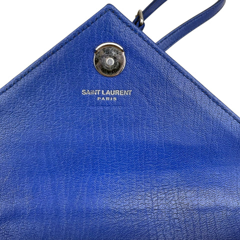 Saint Laurent Sheepskin Matelasse Chevron Monogram College Chain Wallet