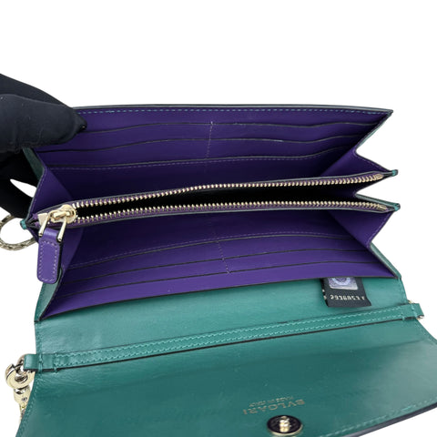 Bvlgari Green Serpenti Forever Chain Wallet