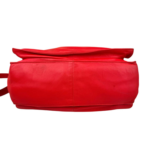 Loewe Flamenco Red Leather Shoulder Bag