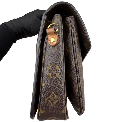 Louis Vuitton Pochette Métis Shoulder Bag Brown Canvas