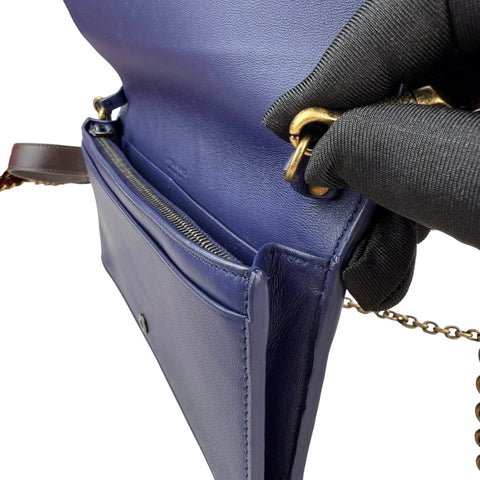 Bottega Veneta Monalisa Purple Atlantic Intrecciato Chain Wallet