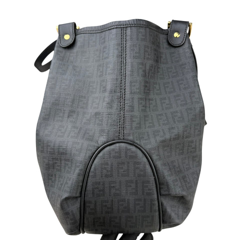 Fendi Black Zucca Coated Canvas Tote