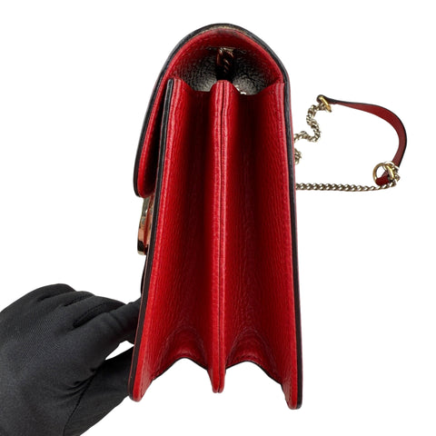Gucci Small Dollar Interlocking G Crossbody Red