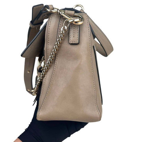 Chloé Faye model shoulder bag in grey leather Collector Square