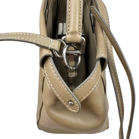 Fendi Peekaboo 2WAY Shoulder Bag Hand Bag Beige