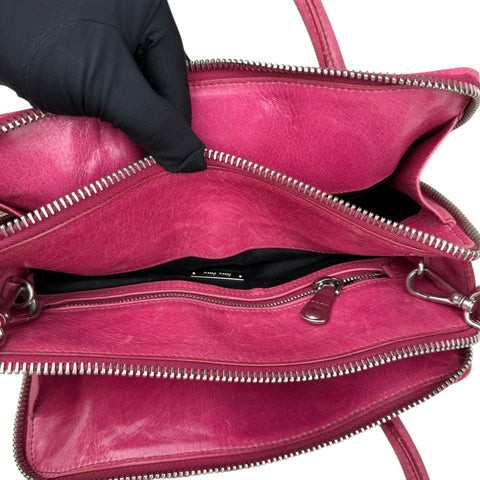 Miu Miu Pink Lambskin Leather Matelasse Shopping Bag