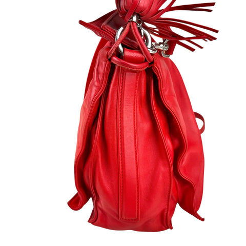 Loewe Flamenco Red Leather Shoulder Bag