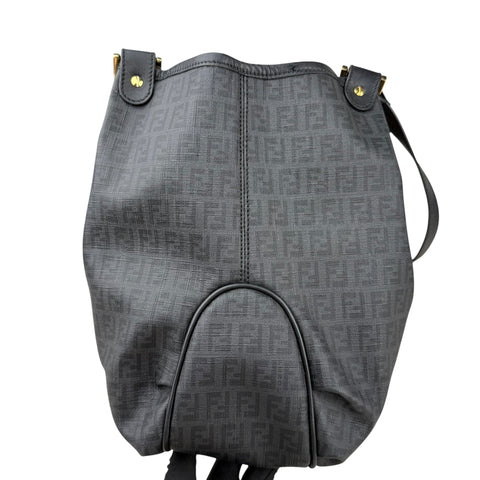 Fendi Black Zucca Coated Canvas Tote