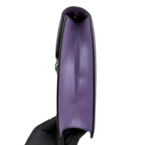 Bvlgari Calfskin Serpenti Crossbody Bag in Purple