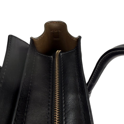 Celine Luggage Nano Shopper Handbag Black Blue Beige