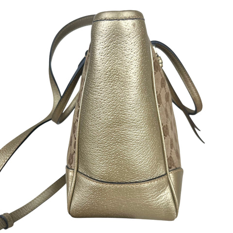 Gucci GG Canvas Tote Bag- Brown Satchel