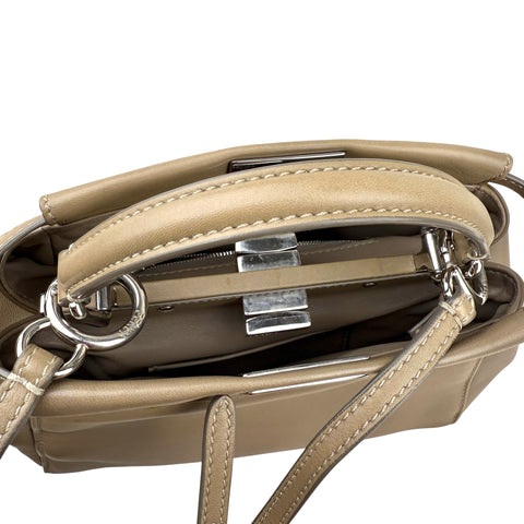 Fendi Peekaboo 2WAY Shoulder Bag Hand Bag Beige