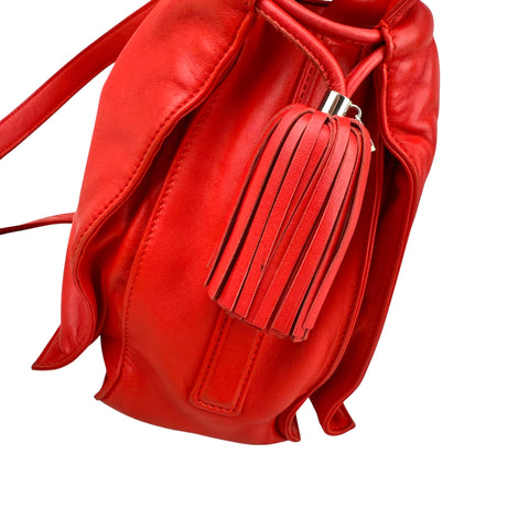 Loewe Flamenco Red Leather Shoulder Bag