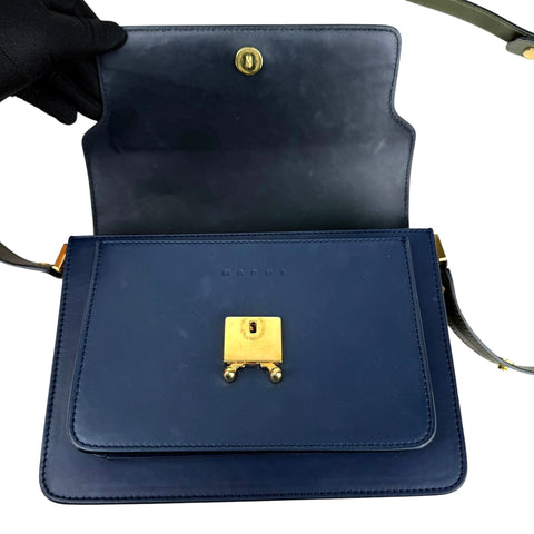 Marni Medium Colorblocked Leather Trunk Shoulder and Crossbody Bag