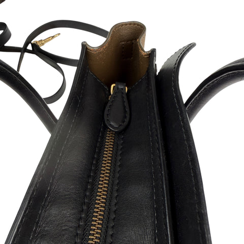 Celine Luggage Nano Shopper Handbag Black Blue Beige