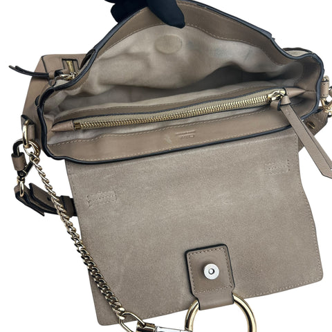 Chloé Faye model shoulder bag in grey leather Collector Square