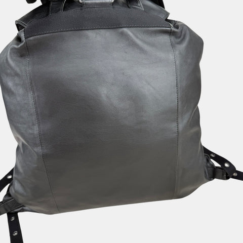 Bottega Veneta Intrecciato Leather Backpack Unisex - Black