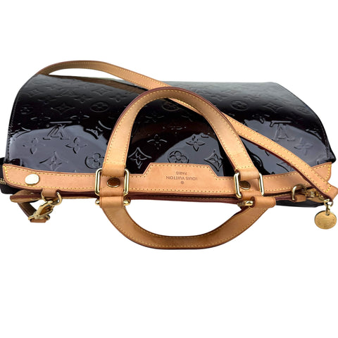 Louis Vuitton Monogram Vernis MM Handbag Dark red Purple
