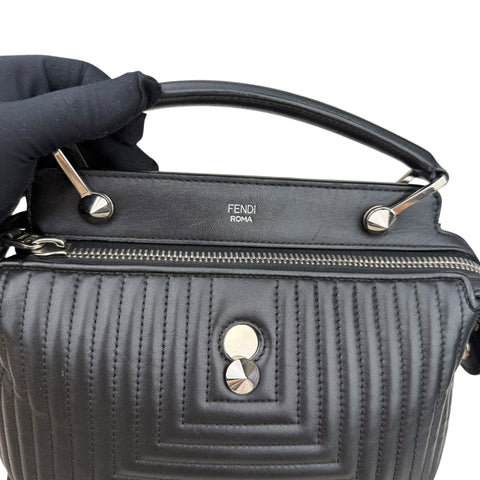 Fendi Black Nappa Leather Small DotCom Bag