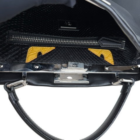 Fendi Peekaboo medium model shoulder bag in black leather