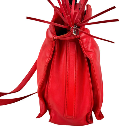 Loewe Flamenco Red Leather Shoulder Bag
