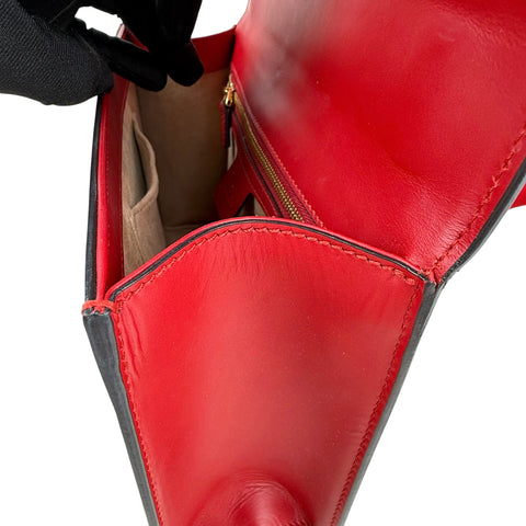 Gucci Leather Sylvie Small Shoulder Bag Red
