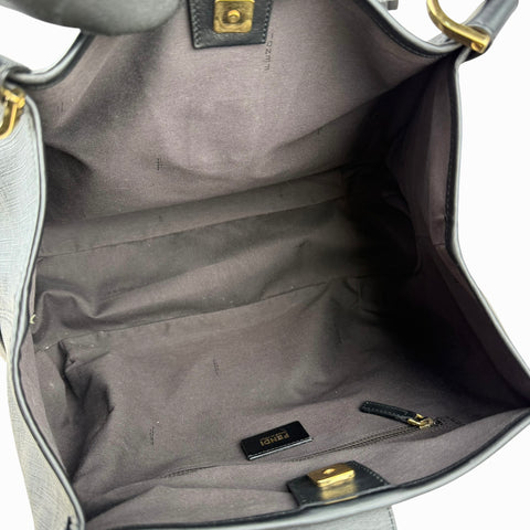 Fendi Black Zucca Coated Canvas Tote