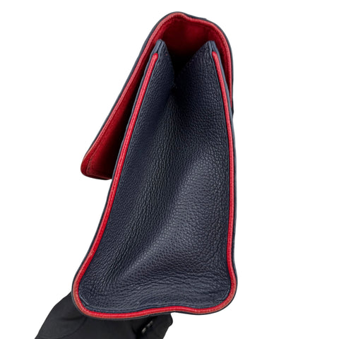 Louis Vuitton Monogram Empreinte Saint-Sulpice Chain Shoulder Bag Red Black