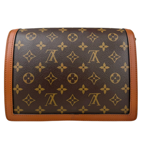 Louis Vuitton LV Dauphine MM Shoulder Bag Monogram Reverse Brown