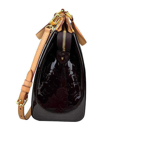 Louis Vuitton Monogram Vernis MM Handbag Dark red Purple