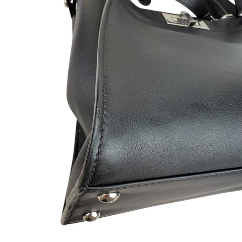 Fendi Peekaboo medium model shoulder bag in black leather