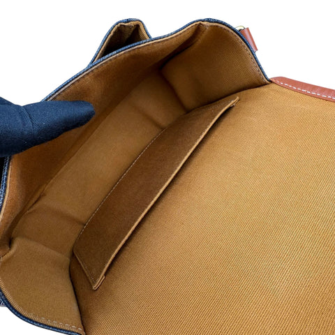 Celine Triomphe Canvas Medium Folco Bag Tan