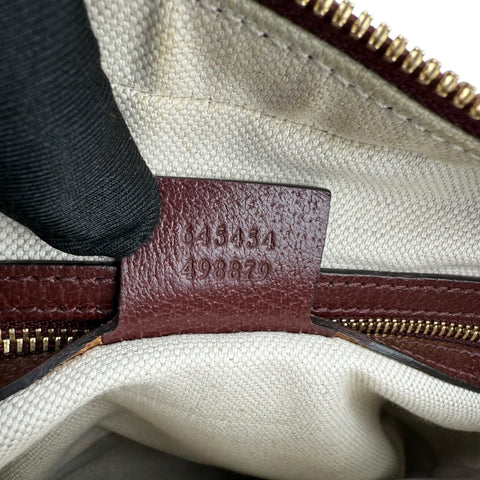 Gucci Horsebit 1955 Burgundy GG Canvas Flap Pocket Camera Crossbody