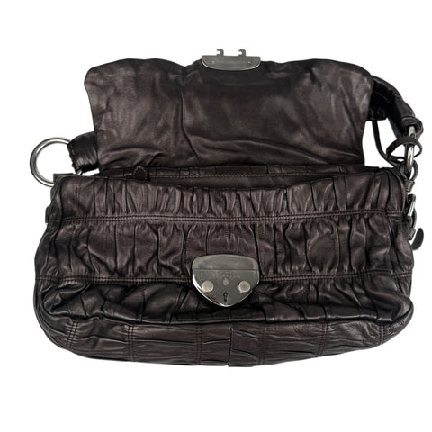 Prada Black Gaufre Leather Shoulder Bag