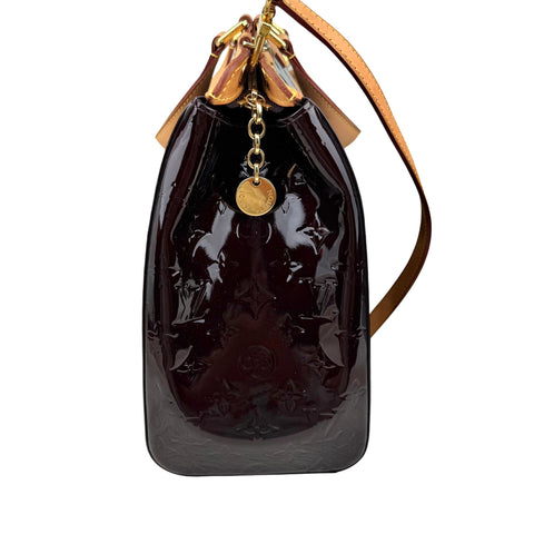Louis Vuitton Monogram Vernis MM Handbag Dark red Purple