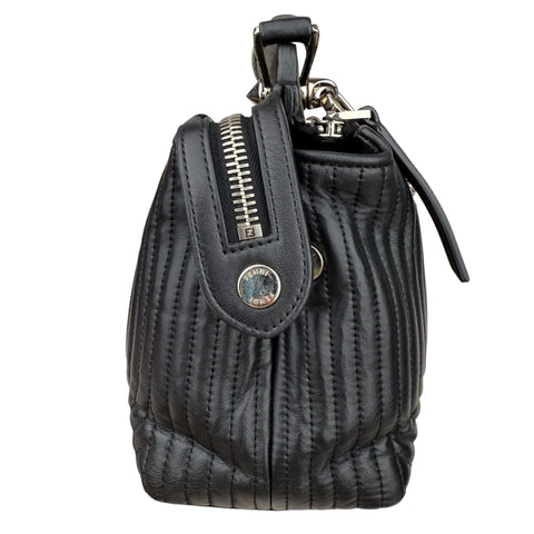 Fendi Black Nappa Leather Small DotCom Bag