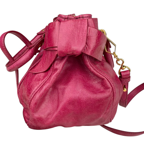 Miu Miu Vitello Lux Mini Bow Bag