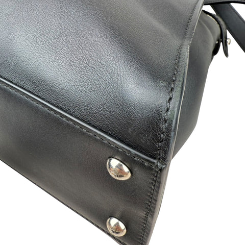 Fendi Peekaboo medium model shoulder bag in black leather