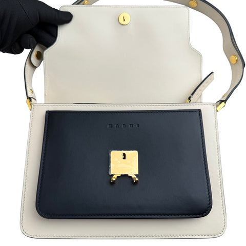 Marni Medium Colorblocked Leather Trunk Shoulder and Crossbody Bag