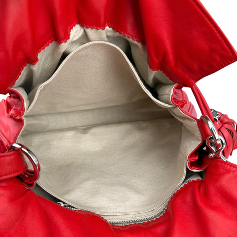 Loewe Flamenco Red Leather Shoulder Bag