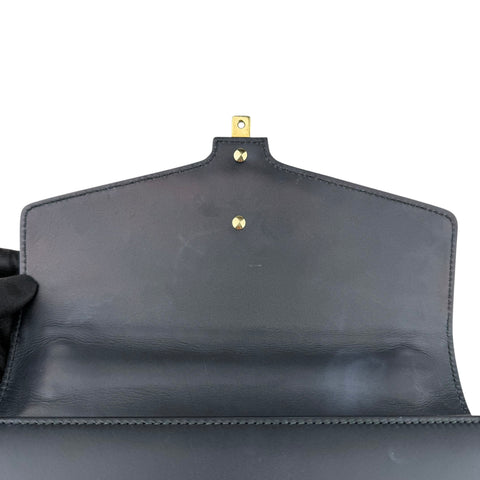 Gucci Sylvie Black Leather crossbody Bag Handbag