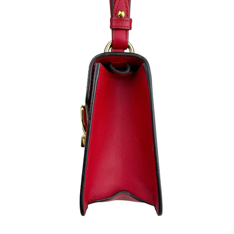 Gucci Sylvie Chain  Mini  Red Leather