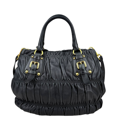 Prada Leather Gaufre Shopping Handbag