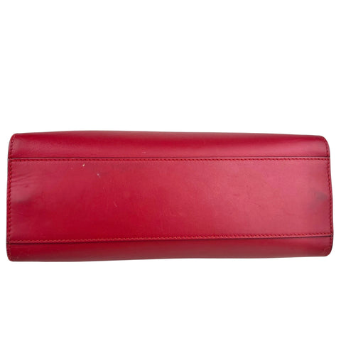 Gucci Red Smooth Calfskin Leather Nymphaea Medium Top Handle Bag