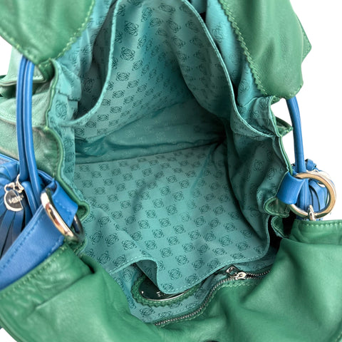 Loewe Green Flamenco leather shoulder bag