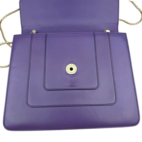Bvlgari Calfskin Serpenti Crossbody Bag in Purple