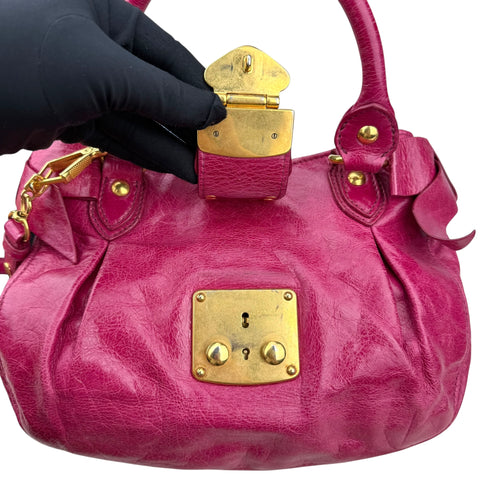 Miu Miu Vitello Lux Mini Bow Bag