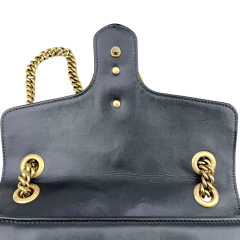 Gucci GG Marmont handbag in black and white quilted leather